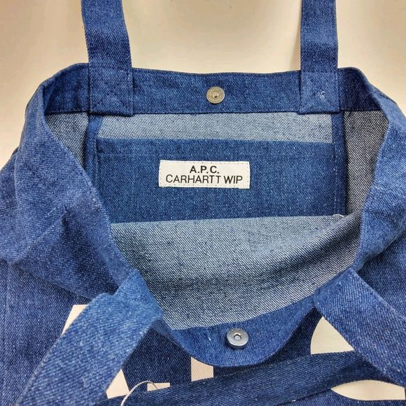 A.P.C. x Carhartt WIP Denim Tote Bag - Picture 5 of 6